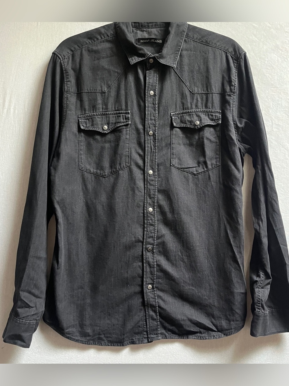 Mavi Pearl Snap Button Western Long Sleeve Shirt Mens M